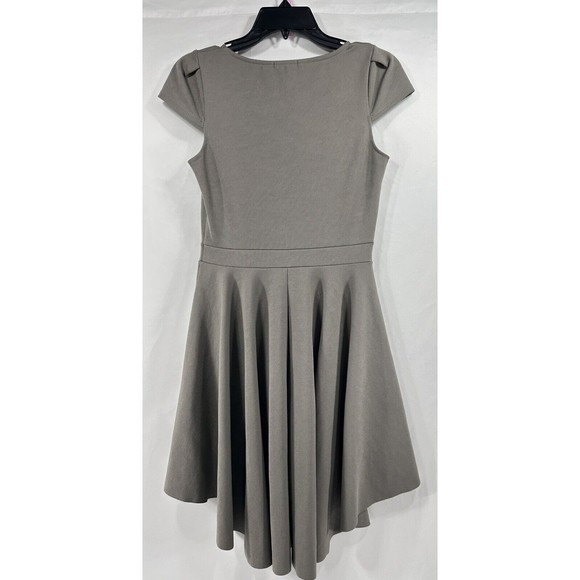 Boohoo Night Dress Women's Sz 8 Grey Cap Sleeves High Low Stretch‎ Fit & Flare - Picture 5 of 12